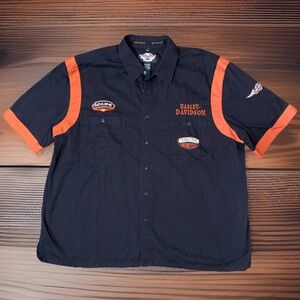 Harley Davidson Shirt Motorcycle Short Sleeve RN#103819 Size 3XL Men's